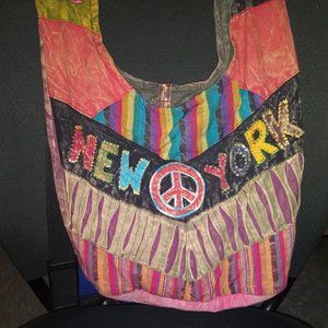 This cotton bag is hand made product of Nepal.Heavy cotton patching is done to m